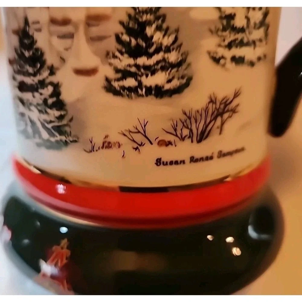 VTG 1991 Budweiser Beer Christmas Stein Mug Clydesdales Ceramarte Retro Dad Gift